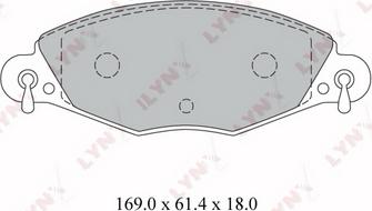 Dynamatrix DBP1412 - Комплект спирачно феродо, дискови спирачки vvparts.bg