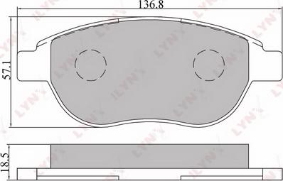 LYNXauto BD-2202 - Комплект спирачно феродо, дискови спирачки vvparts.bg