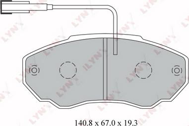 LYNXauto BD-2215 - Комплект спирачно феродо, дискови спирачки vvparts.bg