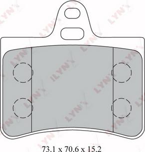 LYNXauto BD-2210 - Комплект спирачно феродо, дискови спирачки vvparts.bg