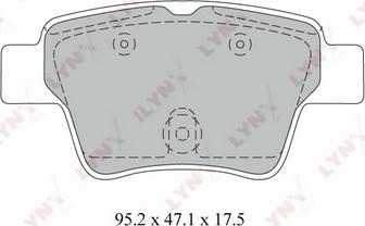 LYNXauto BD-2211 - Комплект спирачно феродо, дискови спирачки vvparts.bg