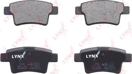 LYNXauto BD-2226 - Комплект спирачно феродо, дискови спирачки vvparts.bg