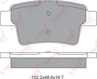 LYNXauto BD-2226 - Комплект спирачно феродо, дискови спирачки vvparts.bg