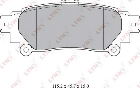 LYNXauto BD-7597 - Комплект спирачно феродо, дискови спирачки vvparts.bg
