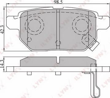 LYNXauto BD-7543 - Комплект спирачно феродо, дискови спирачки vvparts.bg