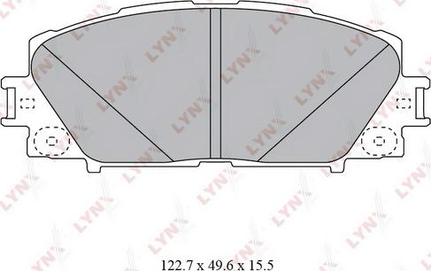 LYNXauto BD-7550 - Комплект спирачно феродо, дискови спирачки vvparts.bg