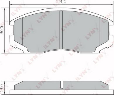 LYNXauto BD-7553 - Комплект спирачно феродо, дискови спирачки vvparts.bg