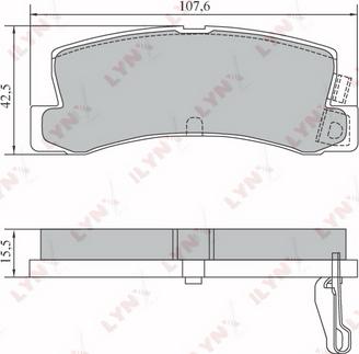 LYNXauto BD-7557 - Комплект спирачно феродо, дискови спирачки vvparts.bg