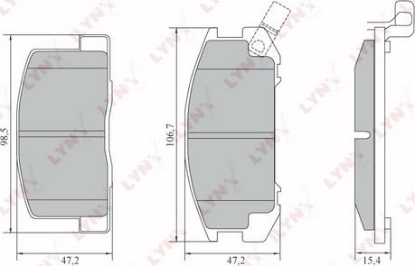 LYNXauto BD-7560 - Комплект спирачно феродо, дискови спирачки vvparts.bg