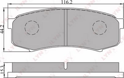 LYNXauto BD-7505 - Комплект спирачно феродо, дискови спирачки vvparts.bg