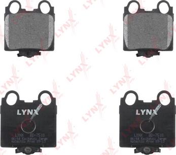 LYNXauto BD-7518 - Комплект спирачно феродо, дискови спирачки vvparts.bg