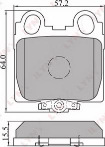 LYNXauto BD-7518 - Комплект спирачно феродо, дискови спирачки vvparts.bg