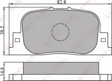 LYNXauto BD-7517 - Комплект спирачно феродо, дискови спирачки vvparts.bg