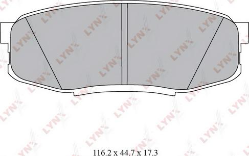 LYNXauto BD-7581 - Комплект спирачно феродо, дискови спирачки vvparts.bg