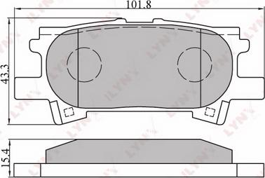 LYNXauto BD-7534 - Комплект спирачно феродо, дискови спирачки vvparts.bg