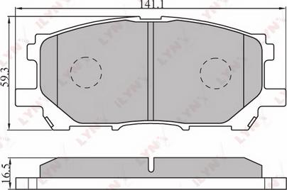 LYNXauto BD-7525 - Комплект спирачно феродо, дискови спирачки vvparts.bg