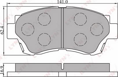 LYNXauto BD-7520 - Комплект спирачно феродо, дискови спирачки vvparts.bg