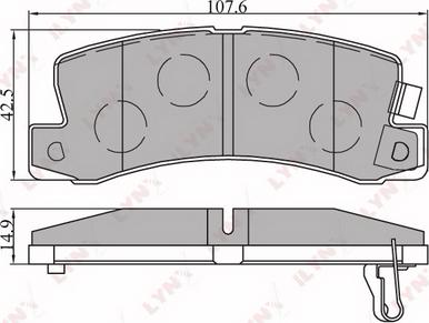 LYNXauto BD-7521 - Комплект спирачно феродо, дискови спирачки vvparts.bg