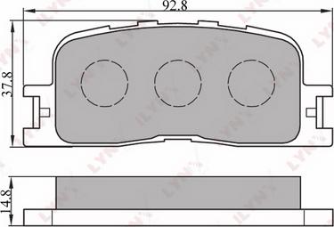 LYNXauto BD-7523 - Комплект спирачно феродо, дискови спирачки vvparts.bg