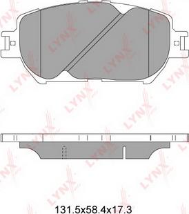 LYNXauto BD-7522 - Комплект спирачно феродо, дискови спирачки vvparts.bg