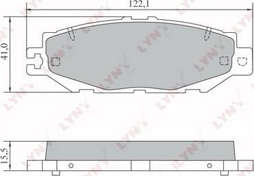 LYNXauto BD-7570 - Комплект спирачно феродо, дискови спирачки vvparts.bg