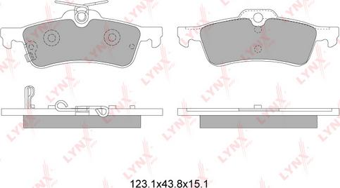 LYNXauto BD-7600 - Комплект спирачно феродо, дискови спирачки vvparts.bg