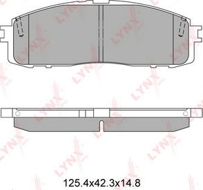 LYNXauto BD-7602 - Комплект спирачно феродо, дискови спирачки vvparts.bg