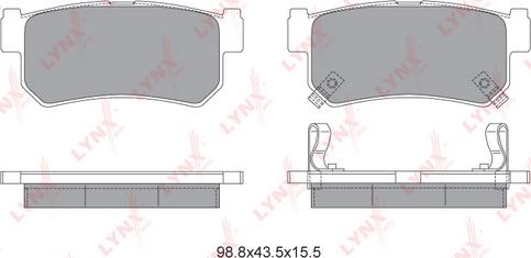 LYNXauto BD-7000 - Комплект спирачно феродо, дискови спирачки vvparts.bg