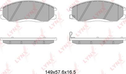 LYNXauto BD-7003 - Комплект спирачно феродо, дискови спирачки vvparts.bg