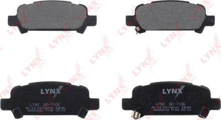 LYNXauto BD-7106 - Комплект спирачно феродо, дискови спирачки vvparts.bg
