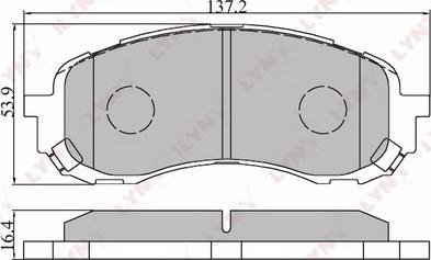 LYNXauto BD-7102 - Комплект спирачно феродо, дискови спирачки vvparts.bg