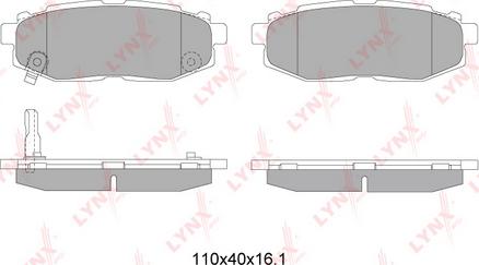 LYNXauto BD-7114 - Комплект спирачно феродо, дискови спирачки vvparts.bg