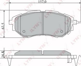 LYNXauto BD-7111 - Комплект спирачно феродо, дискови спирачки vvparts.bg