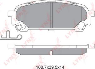 LYNXauto BD-7113 - Комплект спирачно феродо, дискови спирачки vvparts.bg