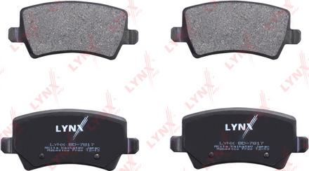 LYNXauto BD-7817 - Комплект спирачно феродо, дискови спирачки vvparts.bg