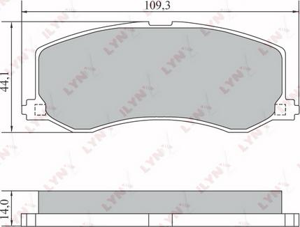 LYNXauto BD-7306 - Комплект спирачно феродо, дискови спирачки vvparts.bg