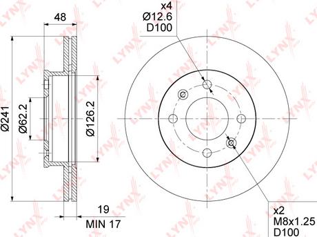 LYNXauto BN-1539 - Спирачен диск vvparts.bg