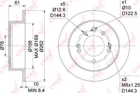 LYNXauto BN-1050 - Спирачен диск vvparts.bg