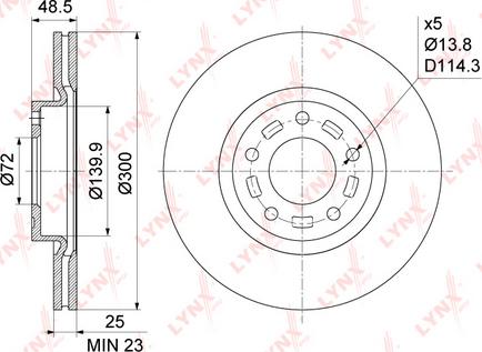 LYNXauto BN-1069 - Спирачен диск vvparts.bg