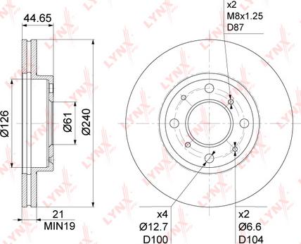 LYNXauto BN-1038 - Спирачен диск vvparts.bg