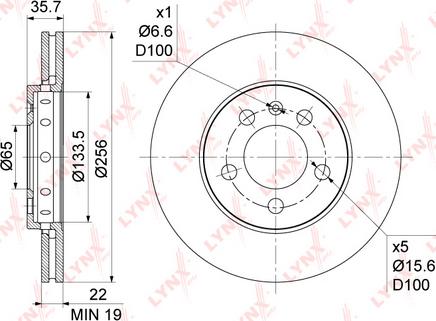 LYNXauto BN-1199 - Спирачен диск vvparts.bg