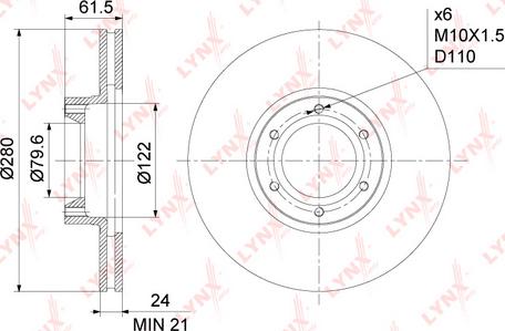 LYNXauto BN-1125 - Спирачен диск vvparts.bg