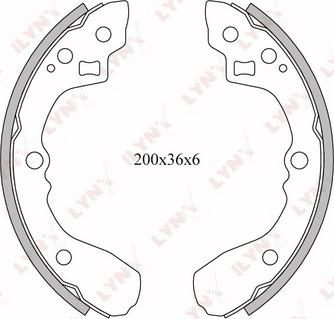 LYNXauto BS-4400 - Комплект спирачна челюст vvparts.bg