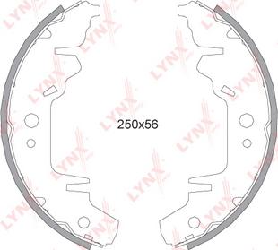 LYNXauto BS-4401 - Комплект спирачна челюст vvparts.bg