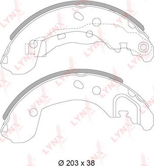 LYNXauto BS-5717 - Комплект спирачна челюст vvparts.bg