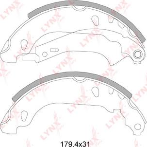 LYNXauto BS-6101 - Комплект спирачна челюст vvparts.bg