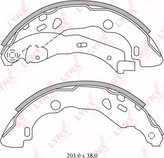 LYNXauto BS-6300 - Комплект спирачна челюст vvparts.bg