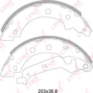 LYNXauto BS-6302 - Комплект спирачна челюст vvparts.bg