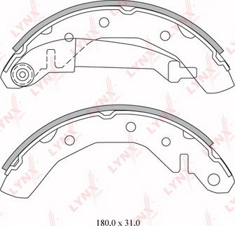 LYNXauto BS-1801 - Комплект спирачна челюст vvparts.bg