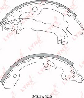 LYNXauto BS-3000 - Комплект спирачна челюст vvparts.bg